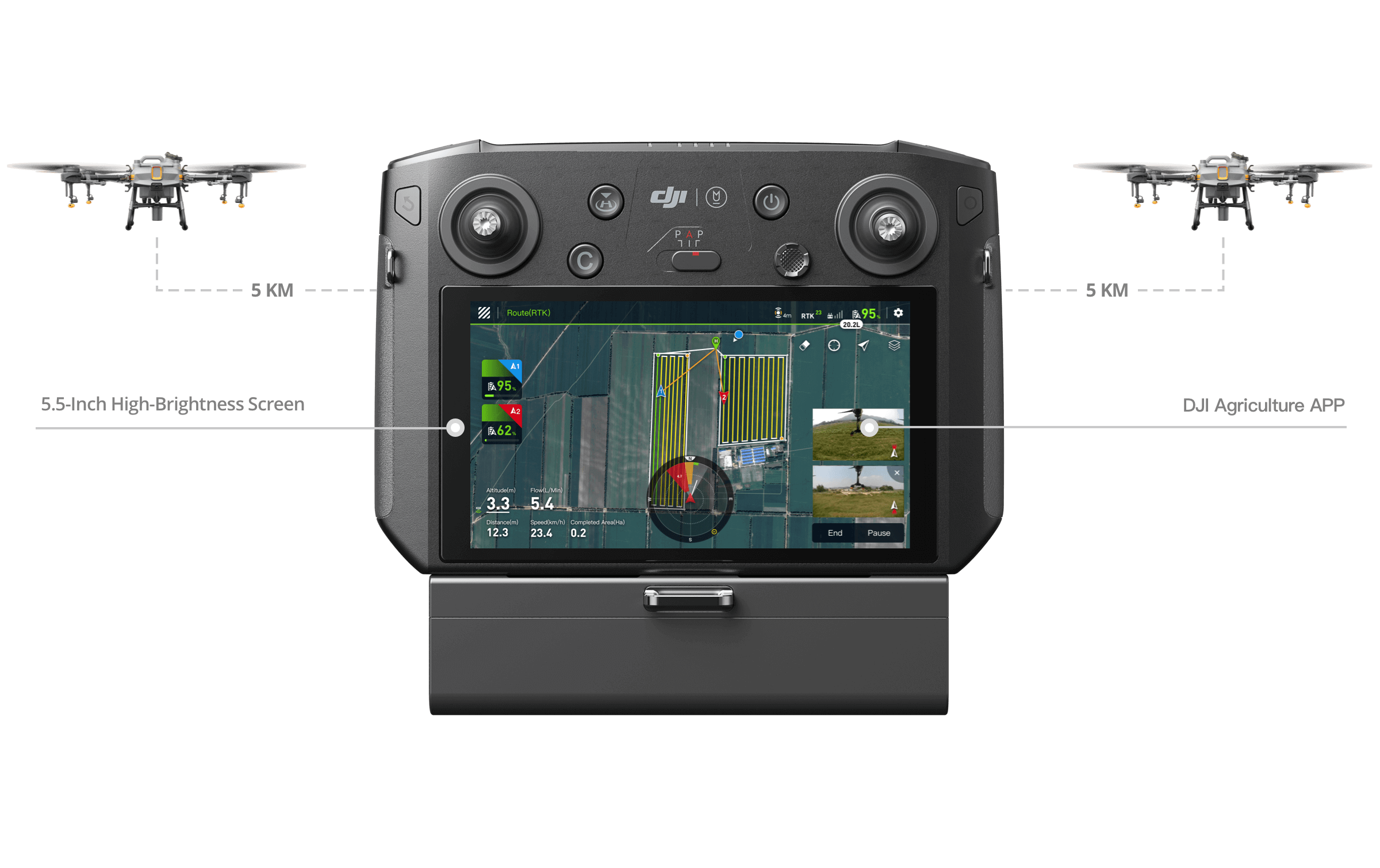 DJI Agras T10 Screen display